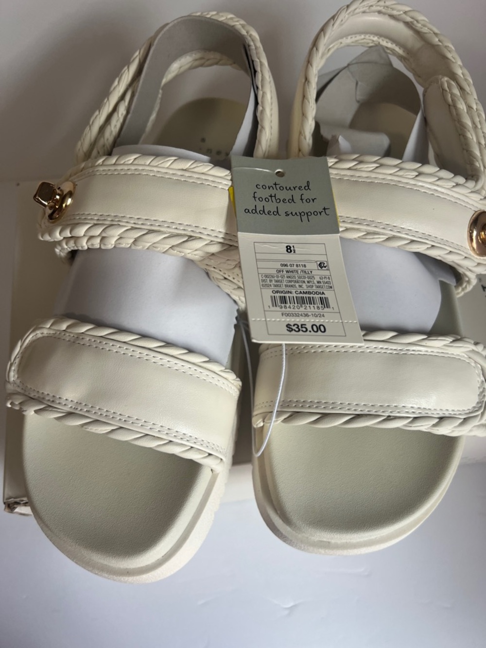 a new day Cream Braided-Strap Platform Sandals - Picture 8 of 8